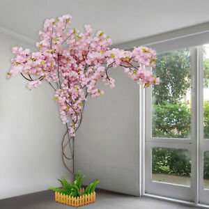 Artificial Cherry Blossom Tree Fake Sakura Tree For Bridal Bouquets Decor US