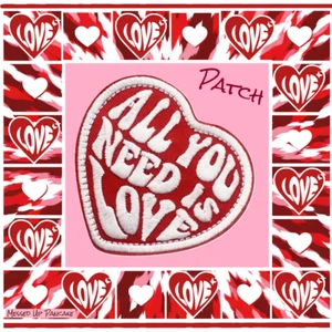 Beatles inspirierter Bügelbild Aufnäher All You Need Is Love Thema Stoff Aufnäher 3 x 3 Zoll - Bild 1 von 2