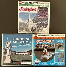 Vintage Lot View Master FL Disney Fantasyland Sea World Ringling Museum Circus