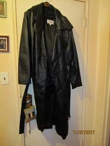 Men's Leather Coat / full length - Picture 1 of 5