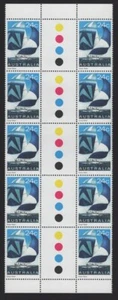 1981 Australia Day YACHTING Ocean Racer MUH GUTTER Strip of 10 Stamps - Picture 1 of 1
