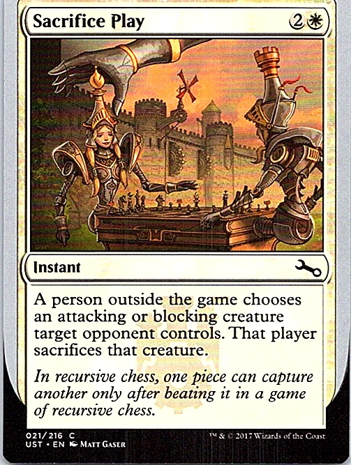 Sacrifice Play Magic The Gathering Unstable Card Near Mint X4 - Image 1 of 1