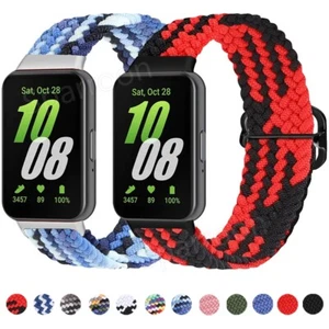 Braided Strap For Samsung Galaxy Fit 3 SM-R390 Adjustable Nylon Loop Watch Band - Picture 1 of 28