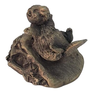 Figura en miniatura diorama de vida silvestre Hallmark Pewter Little Gallery Beaver Dam - Imagen 1 de 8