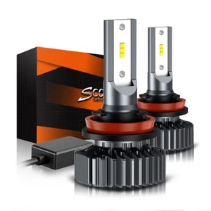 SEALIGHT H11 H9 LED Headlight 6000K Low Beam Bulbs Conversion Kit Crystal White - Foto 1 di 15