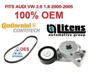 Alternator Belt Tensioner Assembly w Serpentine Belt Fits Audi VW 2.0 1.8 OEM - Picture 1 of 1