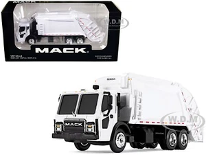MACK LR MIT HINTERLADUNG ABFALLKÖRPER WEISS 1/87 (HO) DRUCKGUSS VOM ERSTEN GETRIEB 80-0351 - Bild 1 von 2
