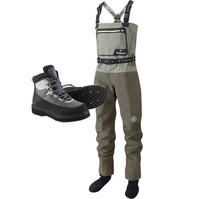 Wychwood New SDS Gorge Breathable Chest Fly Fishing Waders & Boots – All Sizes - Image 1 of 3