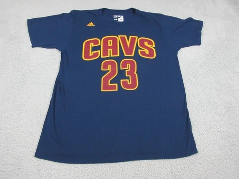 Cleveland Cavaliers Shirt Mens Large Blue NBA Basketball Lebron James Cover