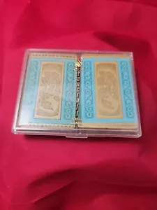 Set di carte da gioco vintage, Made In USA, oro verde, in astuccio - Foto 1 di 5