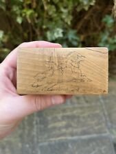 RARE Victorian New Years Eve Present 1879 Treen Stamp Box Pig Gnomes Elves