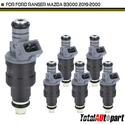 Novo injetor de combustível 6 peças para Ford Ranger Mazda B3000 1999-2000 V6 3.0L ZZP413250 - Imagem 1 de 4
