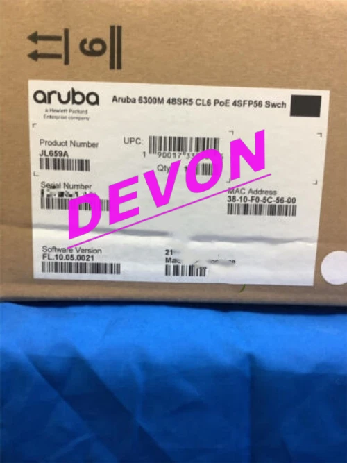 ONE JL659A HPE ARUBA 6300M 48-PORT SMART RATE POE SFP56 SWITCH HP WARRANTY - Image 1 of 1