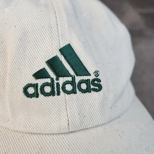 Vintage 90s Adidas Embroidered   Green Trefoil Logo Strap back Baseball Cap - Picture 1 of 13