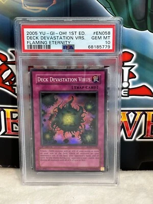 YU-GI-OH TCG 2005 DECK DEVASTATION VIRUS 1ST ED. SUPER RARE FET-EN058  PSA 10 - Image 1 of 4