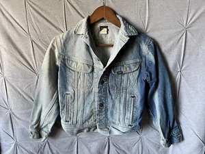 vintage Lee acid wash denim jean jacket patd 153438 boys size 12 - Picture 1 of 7