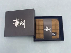 Brand New Men Stussy men swag Wallet Checkered brown Free shipping - Picture 1 of 5