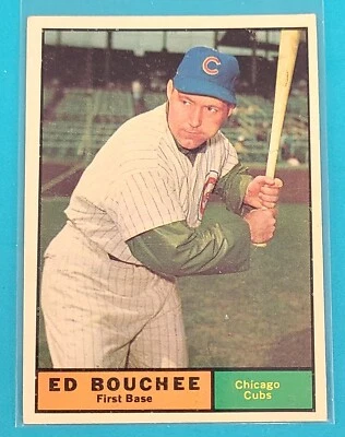1961 Topps #196 Ed Bouchee Chicago Cubs BASEBALL Card Z7 - Image 1 of 2