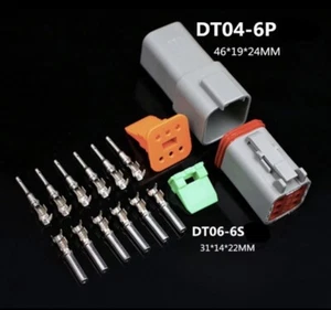Kit conector eléctrico impermeable 6 pines alemán DT04-6P DT06-6S ENVÍO GRATUITO - Imagen 1 de 2