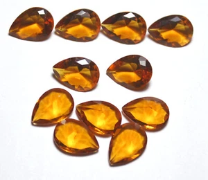 High-Quality Lab-Created Citrine Gemstones Brilliant Cut Perfect forJewelry - Picture 1 of 5