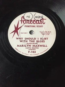 Marylin Maxwell - Why Should I Flirt With The Blues / Plaid & Calico - Promo 78 - Picture 1 of 2