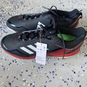 Adidas Icon 7 Metal Baseball Cleats Black Red White S23858 Mens Size 13.5 - Picture 1 of 4