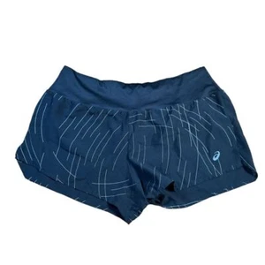 ASICS Women's Athletic Running Shorts Navy Blue Geometric Pattern XL no liner - Picture 1 of 5