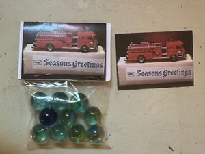 Anuncio de camión de bomberos Hess 1970-1971 + canicas + imán #39 - Imagen 1 de 1