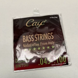 Electric Bass Strings Set 4 Durable Nickel Alloy Wound Vibrant Sound CAYE - Picture 1 of 2