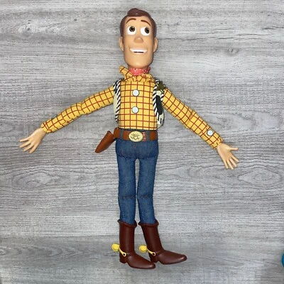 Disney Pixar Toy Story Muñeca Woody Tirar de Cuerda 15” Funciona Sin Sombrero #1 Foto 1 de 4