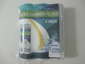 3 BLOQUE NUEVO CARBÓN ACTIVADO CÁSCARA DE COCO FILTROS DE AGUA CARCASA DE 10" AGUA PURA  - Imagen 1 de 3