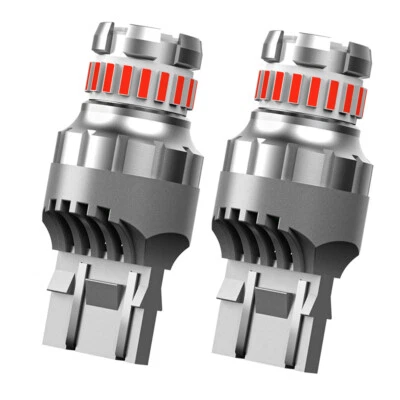 7443 LED estroboscópico intermitente luz trasera de freno bombillas de advertencia de seguridad de estacionamiento Foto 1 de 4