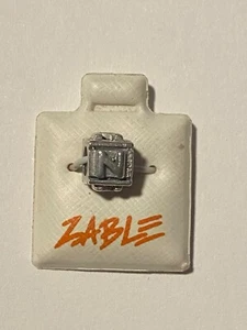 New Zable Charm Square Letter "N" 3/8' wide 1/4' Hole Perfect Fancy Gift Shiny - Picture 1 of 2