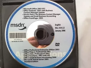 Microsoft FrontPage 2003 Full Version w/ 3 Keys & Office 2003 Applications - Picture 1 of 1