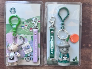 Starbucks Korea Limited Edition Jeju Hydrangea Harubang Bearista Keychain Exclus - Picture 1 of 10