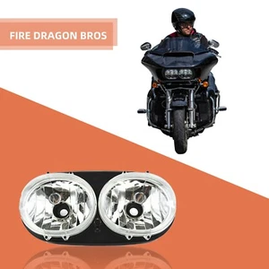 Headlight Assembly Headlamp Clear For Harley Davidson 1998-2013 FLTR Road Glide - Picture 1 of 5