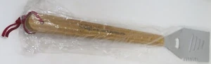 New Stainless Steel Grill Long Handled Spatula Tool BBQ Wood Handle - Picture 1 of 5