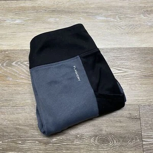 THE NORTH FACE Midrise Stretch Black/Grey Compression Leggings Girls Size Medium - Picture 1 of 11