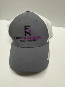 First National REALTY NIKE LEGACY91 DRI-FIT Adjustable Gray White Hat NWT - Picture 1 of 7