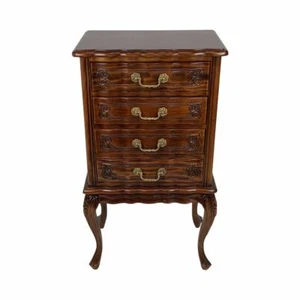 Solid Mahogany 4 Drawers Queen Anne Chest of Drawers /Antique Style - Picture 1 of 5