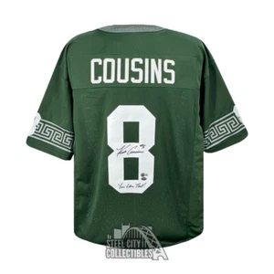 Kirk Cousins You Like That! Autographed Michigan State Custom Green Jersey - BAS - Picture 1 of 1