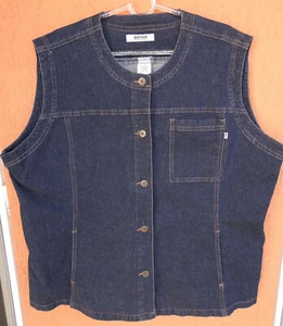 Kentaur Work Wear of Denmark Denim Sleeveless Jacket Womens 3XL Vest Waist Coat - Picture 1 of 10
