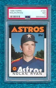 1986 TOPPS #100 NOLAN RYAN PSA 7 NEAR MINT ASTROS METS ANGELS RANGERS - Picture 1 of 1