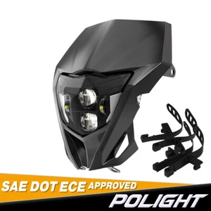 DOT Dirt Bike LED Headlight+Black Fairing for Yamaha WR250F WR450F WR400F WR426F - Picture 1 of 8