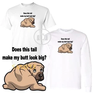Camiseta blanca de dibujos animados Shar Pei Dores This Tail Make My Butt Look grande - Imagen 1 de 4