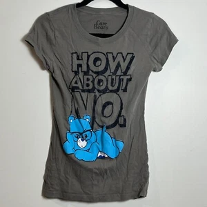 Care Bears How About No T-shirt Juniors M (7-9) Grumpy Bear Tee Casual Top - Picture 1 of 3