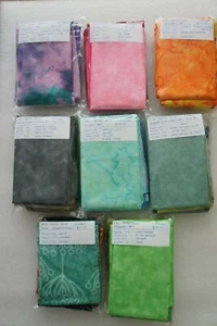 100% Cotton Fabric Batik fat quarter Packs - Picture 1 of 29