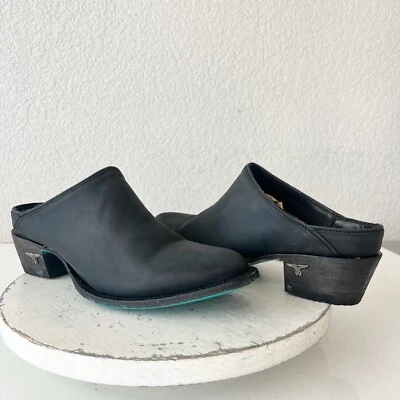 Lane Plain Jane Mule Mujer 10 Botas de Vaquero Negras Cortas Vaquera Occidental Sin Cordones Foto 1 de 4