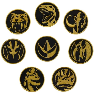 Parches bordados monedas Power Rangers serie de televisión años 80 rojo blanco verde azul - Imagen 1 de 1