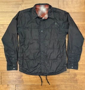 Chaqueta The North Face Hombre Negra Acolchada Reversible Franela Roja Cuadros Botón a Presión - Imagen 1 de 21